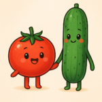 トマトちゃんとキュウリ君