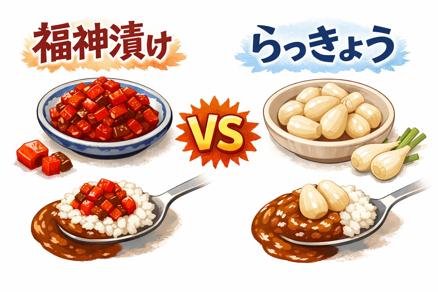 らっきょうor福神漬け